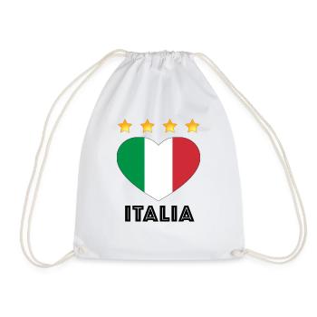 Chemise coeur Italie pour la Coupe du Monde - Sac de sport léger - blanc - Devant