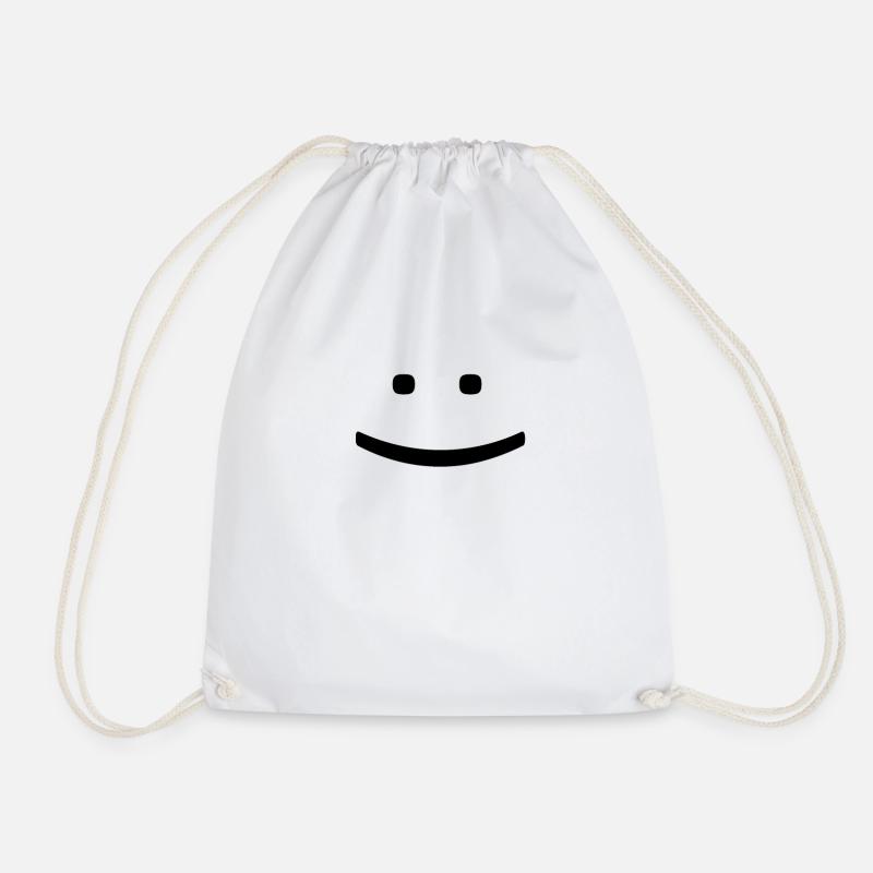 Smiley - Turnbeutel - Weiß