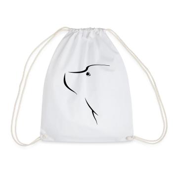visage de chien - Sac de sport léger - blanc - Devant