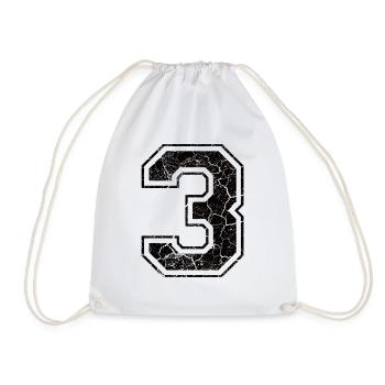 3 three drei black schwarz (fr) - Sac de sport léger - blanc - Devant