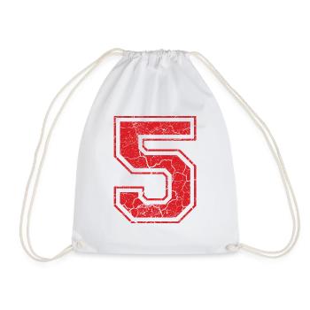 5 five fuenf red rot (uk) - Drawstring Bag - white - Front