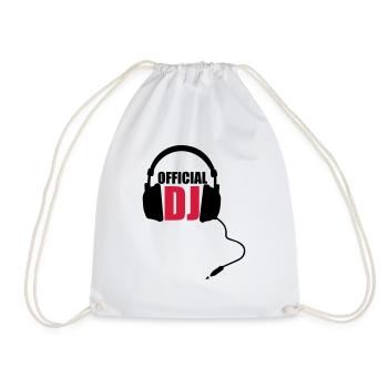 OfficialDJ - Drawstring Bag - white - Front
