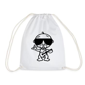 Cool Rock Baby (SW) - Turnbeutel - Weiß - Vorne