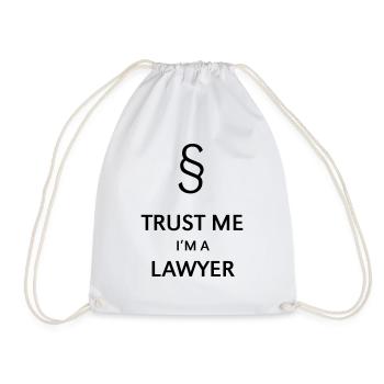 Trust Me I'm A Lawyer - Drawstring Bag - white - Front