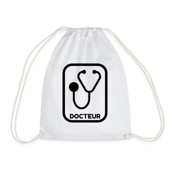 Doctor Arzt Médecin Docteur Medecine Life - Drawstring Bag - white - Front