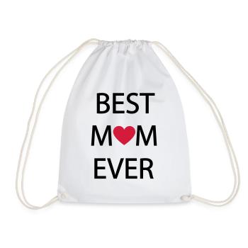 BEST MOM EVER - Drawstring Bag - white - Front