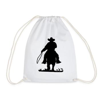 Cowboy - Drawstring Bag - white - Front