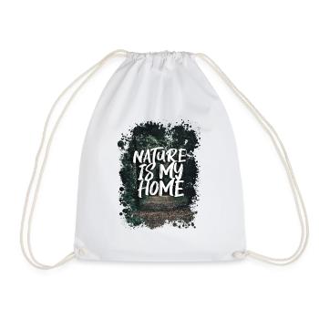 NATURE IS MY HOME - Turnbeutel - Weiß - Vorne