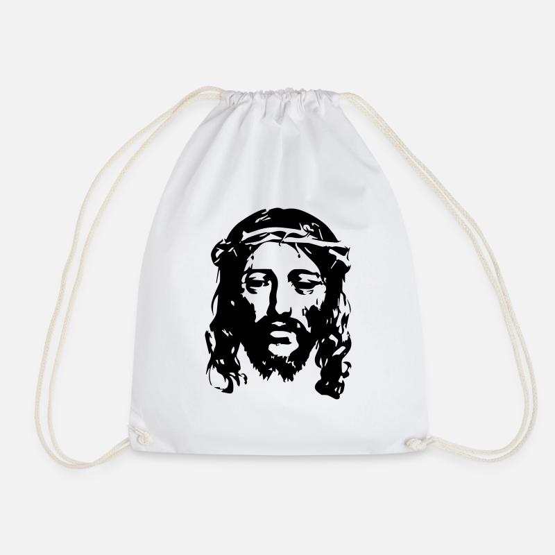 Jesus - Drawstring Bag - white