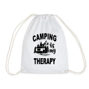 Caravan Camping Motorhome Camper Nature Sayings - Drawstring Bag - white - Front