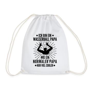 Water polo water polo dad saying Father's Day - Drawstring Bag - white - Front