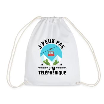 j'peux pas j'ai téléphérique - Sac de sport léger - blanc - Devant