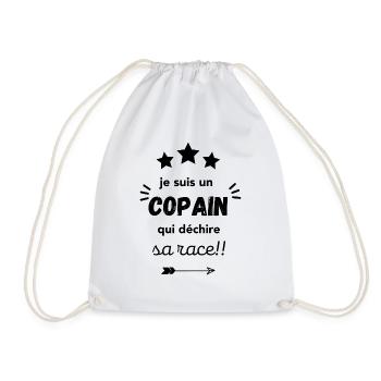 je suis un copain qui déchire sa race - Sac de sport léger - blanc - Devant