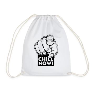CHILL NOW! - Drawstring Bag - white - Front