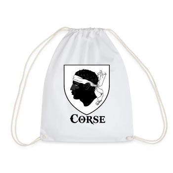 Corsican flag coat of arms Corsica - Drawstring Bag - white - Front