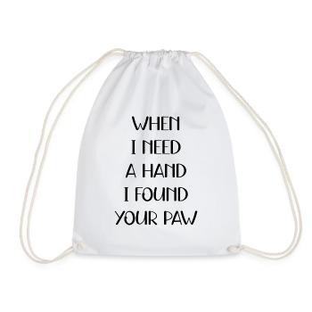 WHEN I NEED A HAND I FOUND YOUR PAW - Sac de sport léger - blanc - Devant