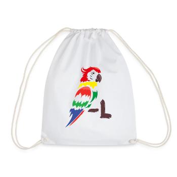 Perroquet - Perroquet coloré - Sac de sport léger - blanc - Devant