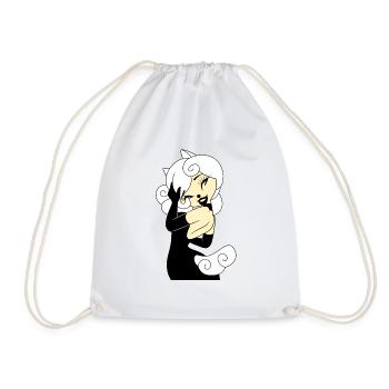 TShirt Perfect Mädchen Pferde Blonde Schwarzes Kleid 2022 - Turnbeutel - Weiß - Vorne