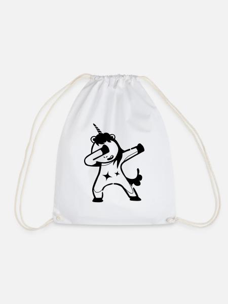 DAB Einhorn - Turnbeutel - Weiß