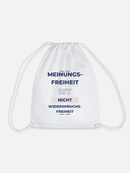 Meinungsfreiheit LBHGBW - Turnbeutel - Weiß
