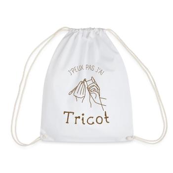 Je peux pas j'ai tricot - Sac de sport léger - blanc - Devant