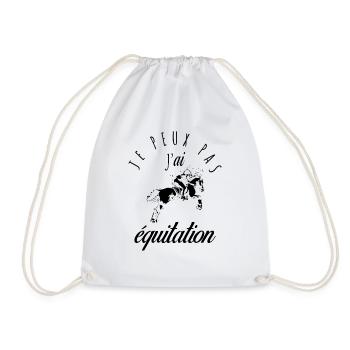 Je peux pas, j'ai équitation - Sac de sport léger - blanc - Devant
