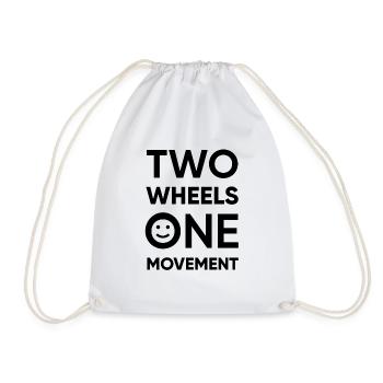 HappyBike - Two Wheels One Movement - black - Turnbeutel - Weiß - Vorne