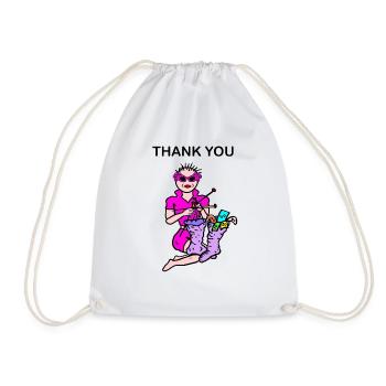 Money - Drawstring Bag - white - Front