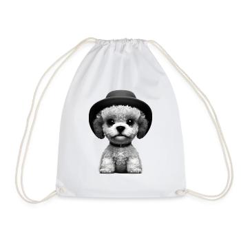 Poodle Puppy Puppy Poodle Dog Owner Dog Love - Drawstring Bag - white - Front