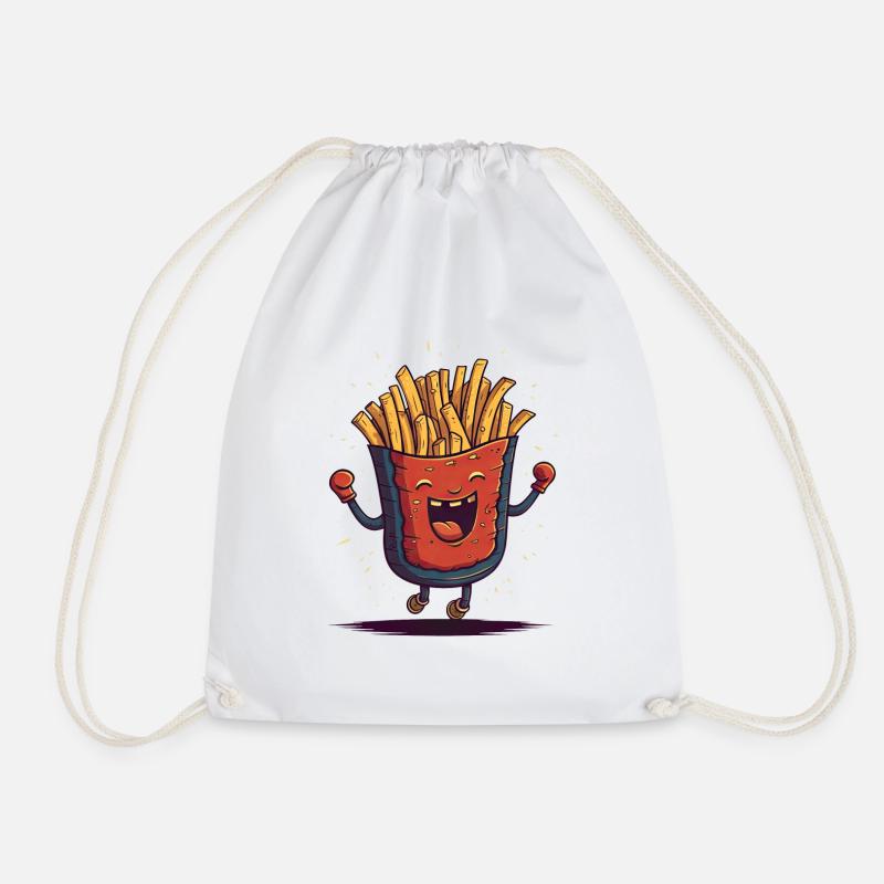 Joyeuses frites - Sac de sport léger - blanc
