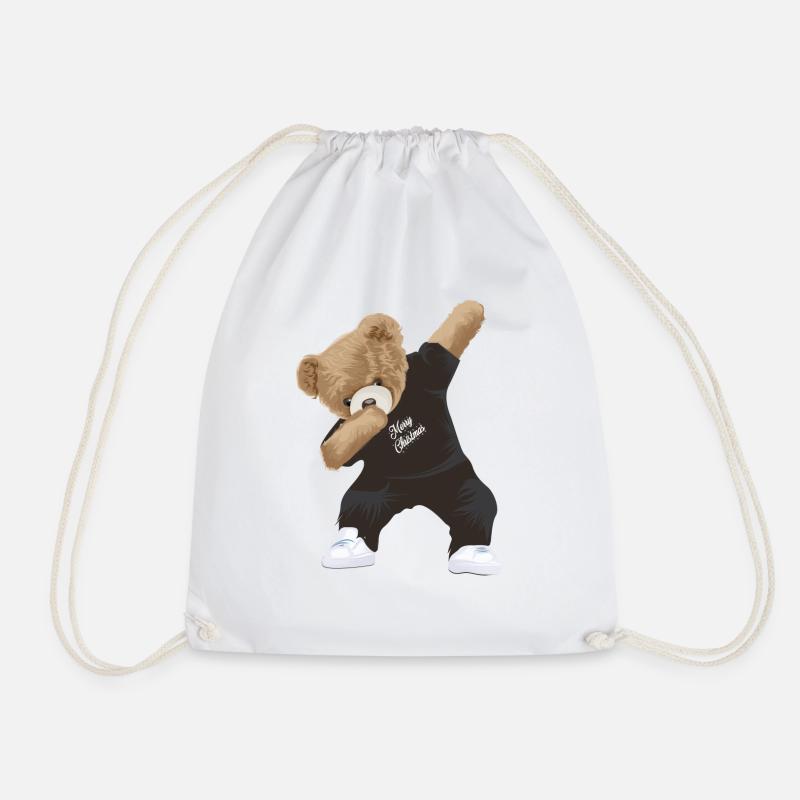 Dabbing Teddy - Turnbeutel - Weiß