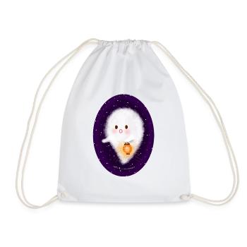 Fantôme avec lanterne - Sac de sport léger - blanc - Devant