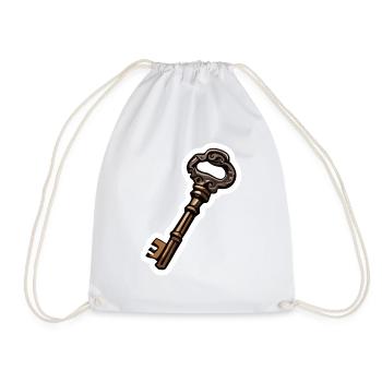 Key / Lock / Locked / Security - Drawstring Bag - white - Front