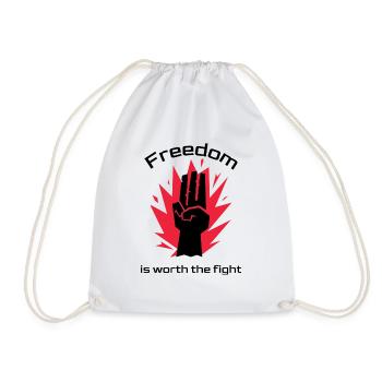 Freedom worth fighting - Turnbeutel - Weiß - Vorne