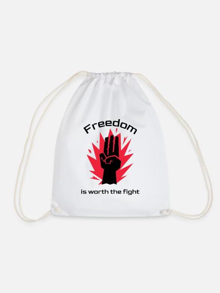 Freedom worth fighting - Turnbeutel - Weiß