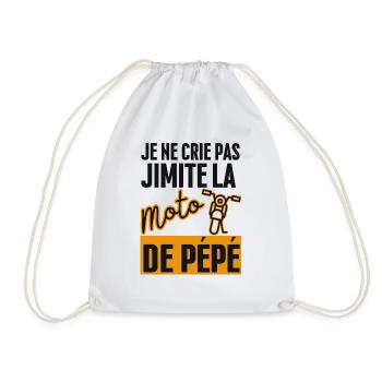 Je ne Crie pas J'imite la Moto de Pépé - Sac de sport léger - blanc - Devant