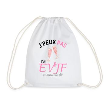 J'peux pas j'ai EVJF et je vais prendre cher - Sac de sport léger - blanc - Devant