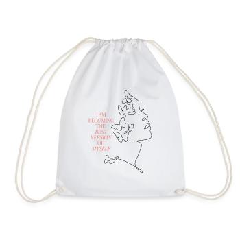 Best Version of Myself - Drawstring Bag - white - Front