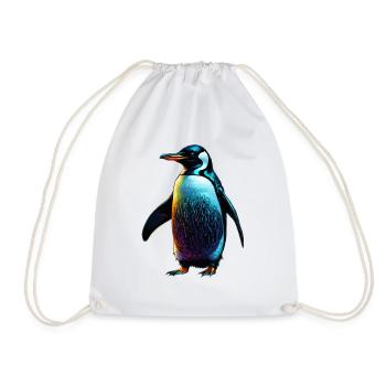 Pinguin - Turnbeutel - Weiß - Vorne