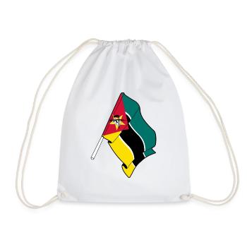 Flag of Mozambique - Drawstring Bag - white - Front