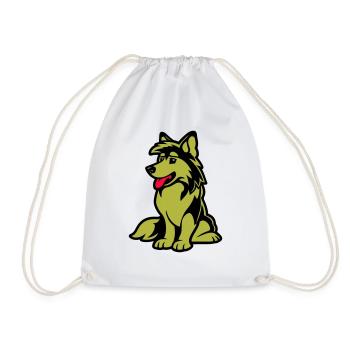 Dog Comic Dog - Drawstring Bag - white - Front