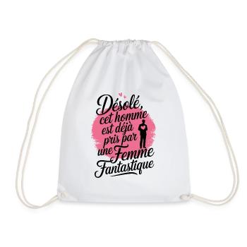 Désolé cet homme est déjà pris par une femme - Sac de sport léger - blanc - Devant