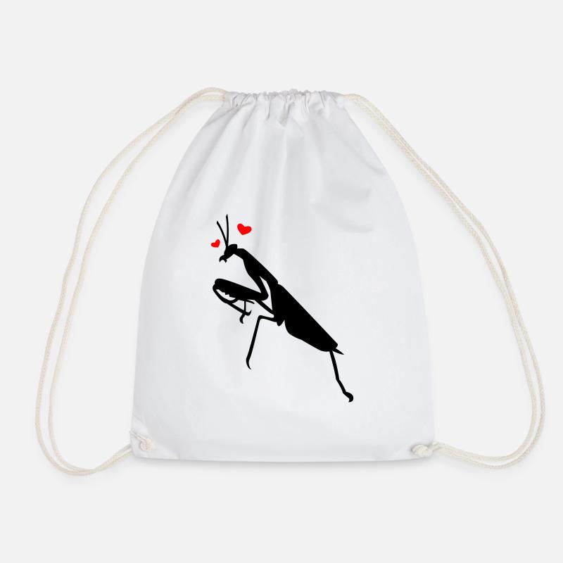 mante_religieuse - Drawstring Bag - white