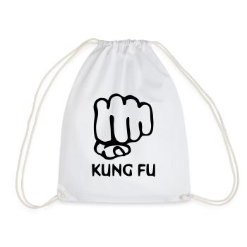 kung fu - Drawstring Bag - white - Front