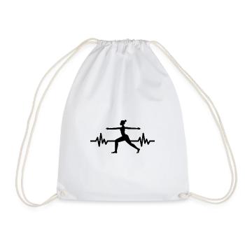 Heartbeat Gymnastics - Meditation Gymnastics Yoga - Drawstring Bag - white - Front