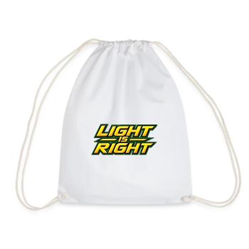 Light is right - Drawstring Bag - white - Front