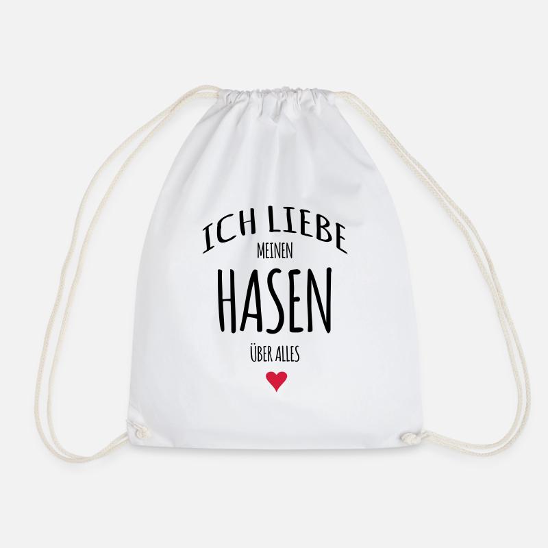 Ich liebe Hasen Häschen Geschenke - Turnbeutel - Weiß