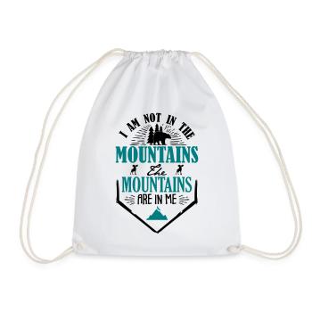 Mountains are in me - berg - Drawstring Bag - white - Front