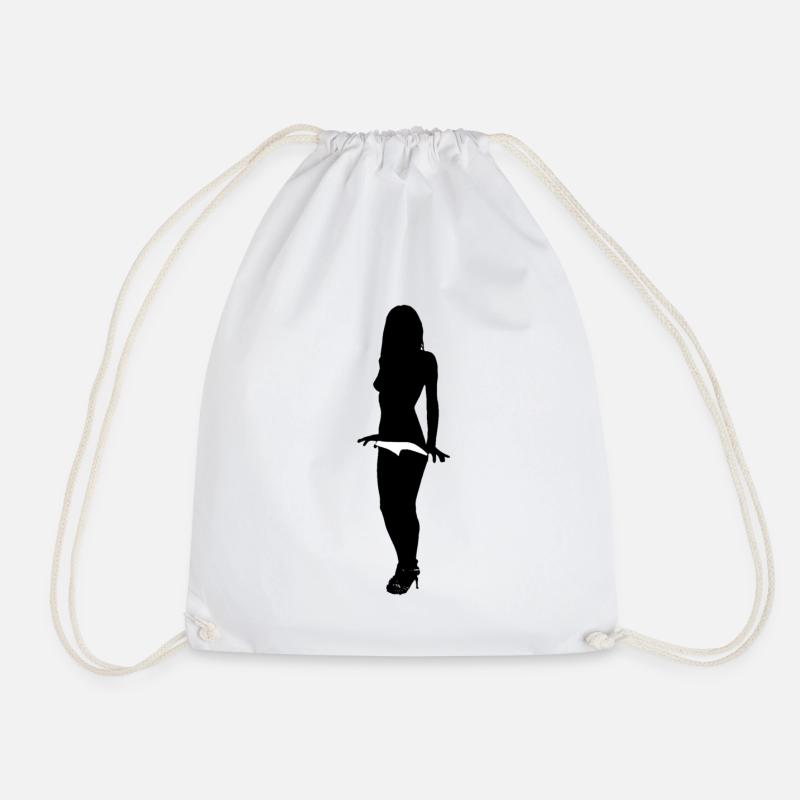 GIRL - Drawstring Bag - white