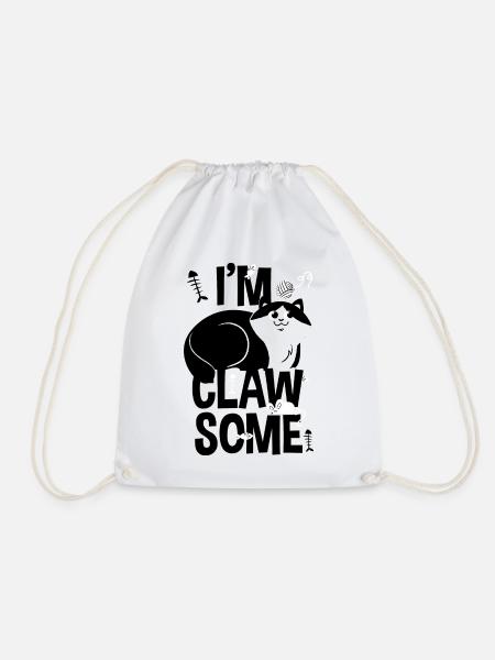 SOME CLAWS - Cat und Katzen Sprüche Shirt Geschenk - Turnbeutel - Weiß